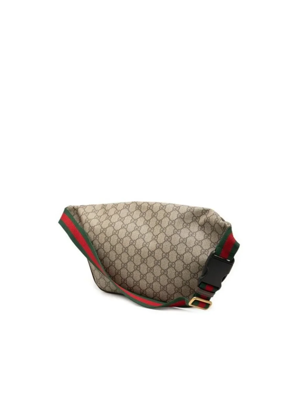 Gucci GG Supreme Courier Sherry Line Waist Pouch Belt Bag Beige Brown Leather